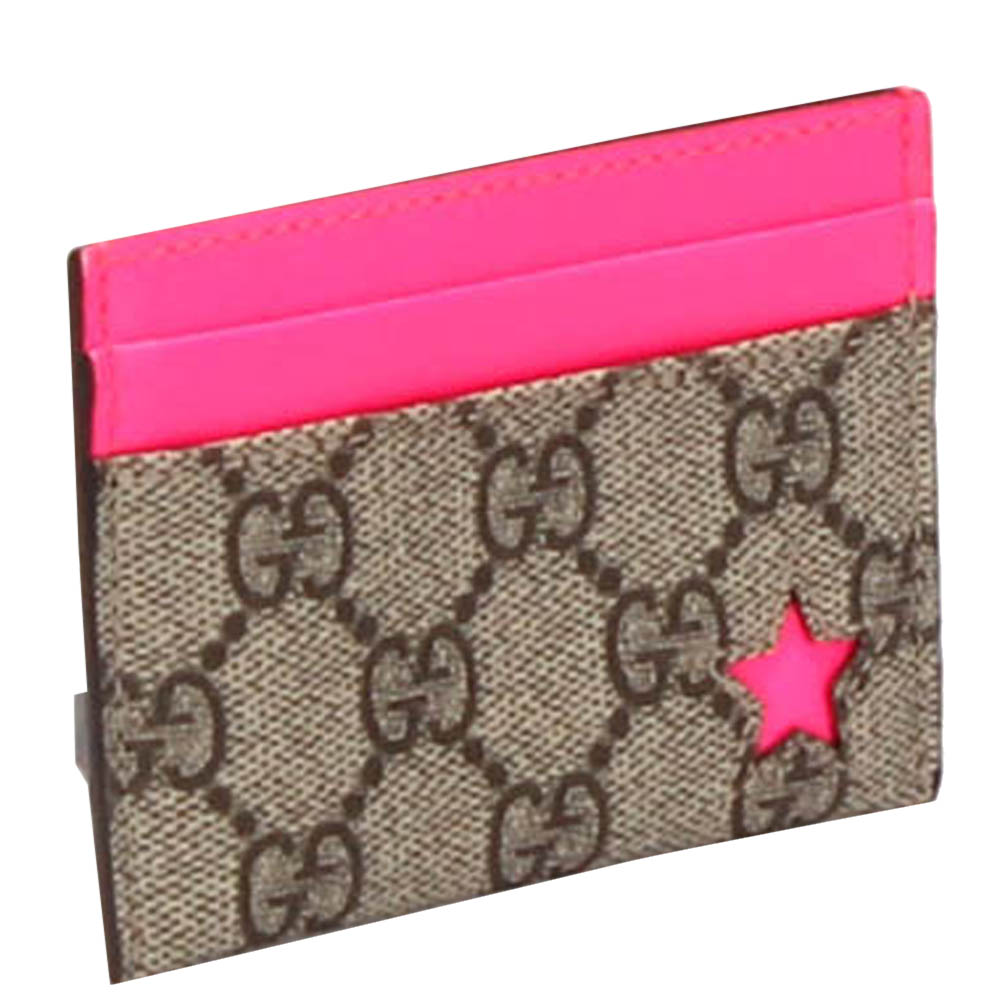 

Gucci Beige/Pink Canvas, Leather Star Wallet