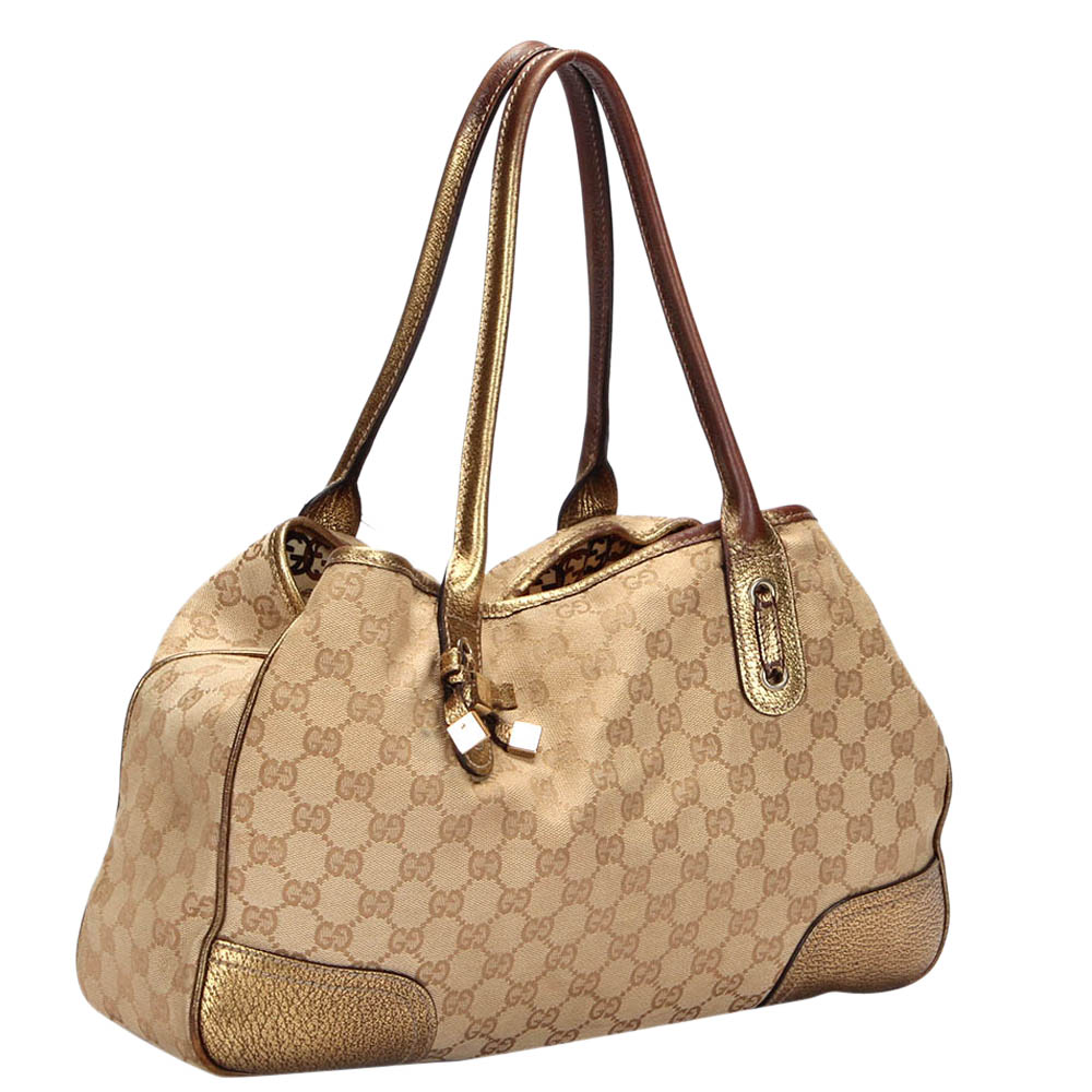 

Gucci Beige GG Canvas Princy Tote Bag