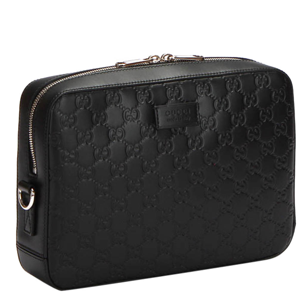 

Gucci Black Guccissima Leather Clutch Bag