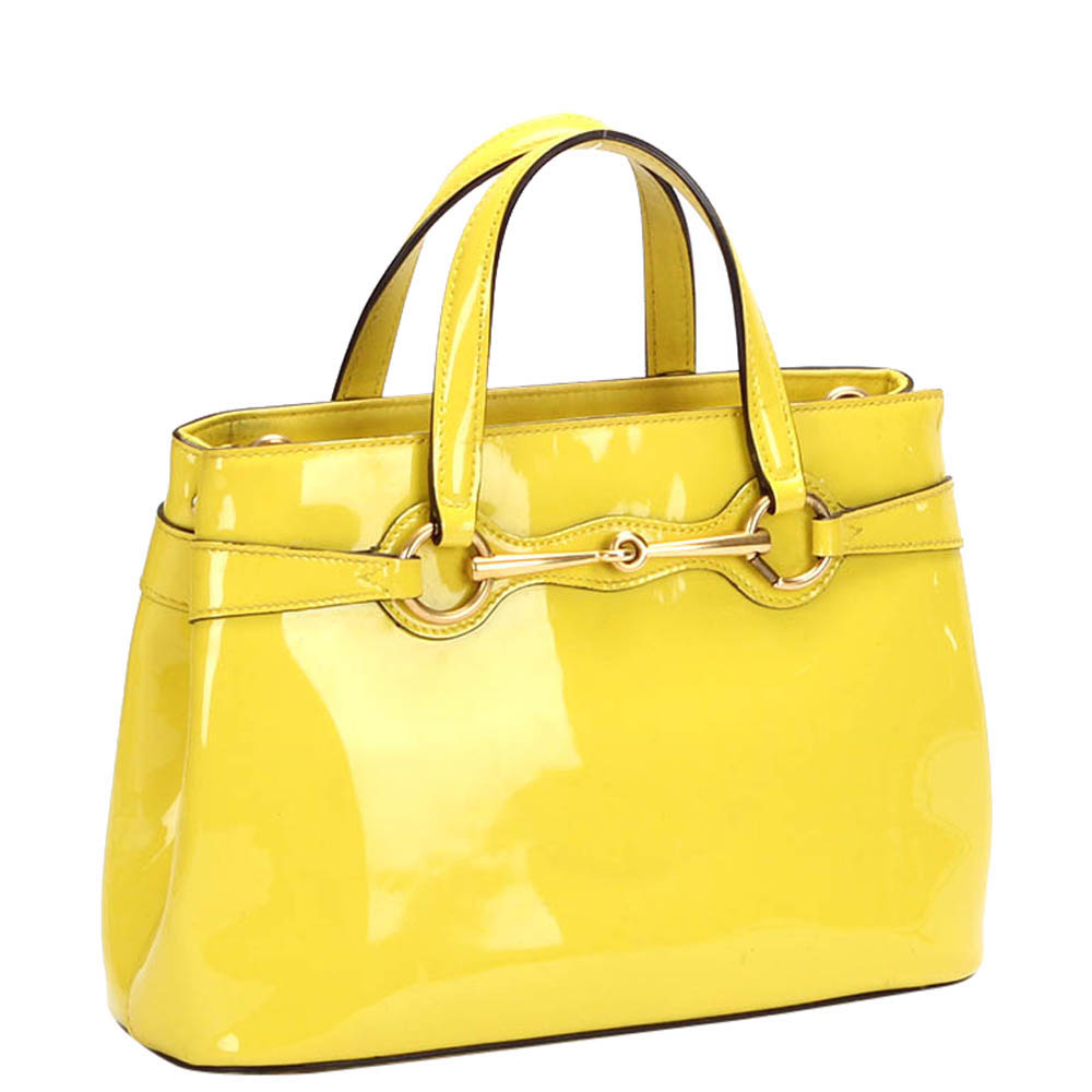 

Gucci Yellow Patent Leather Bright Bit Shoulder Bag