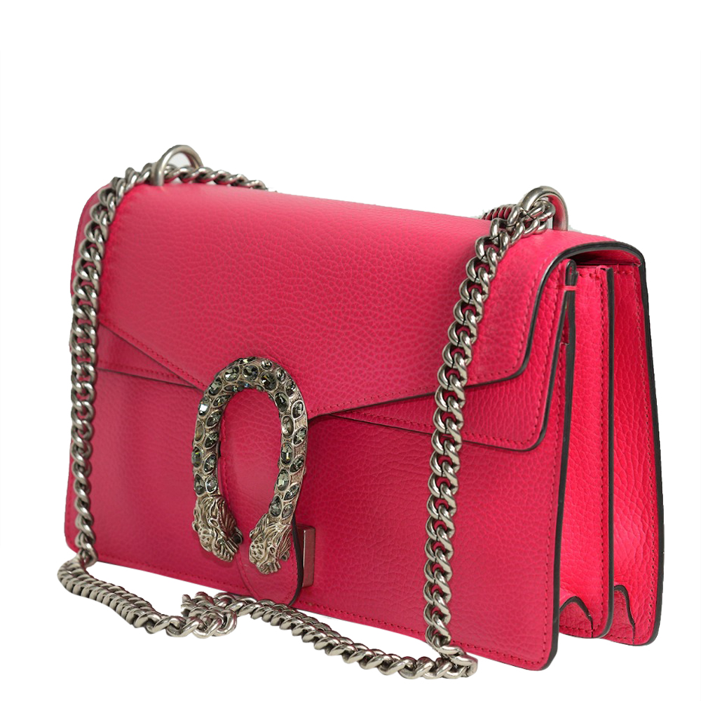

Gucci Pink Leather Medium Dionysus Shoulder Bag