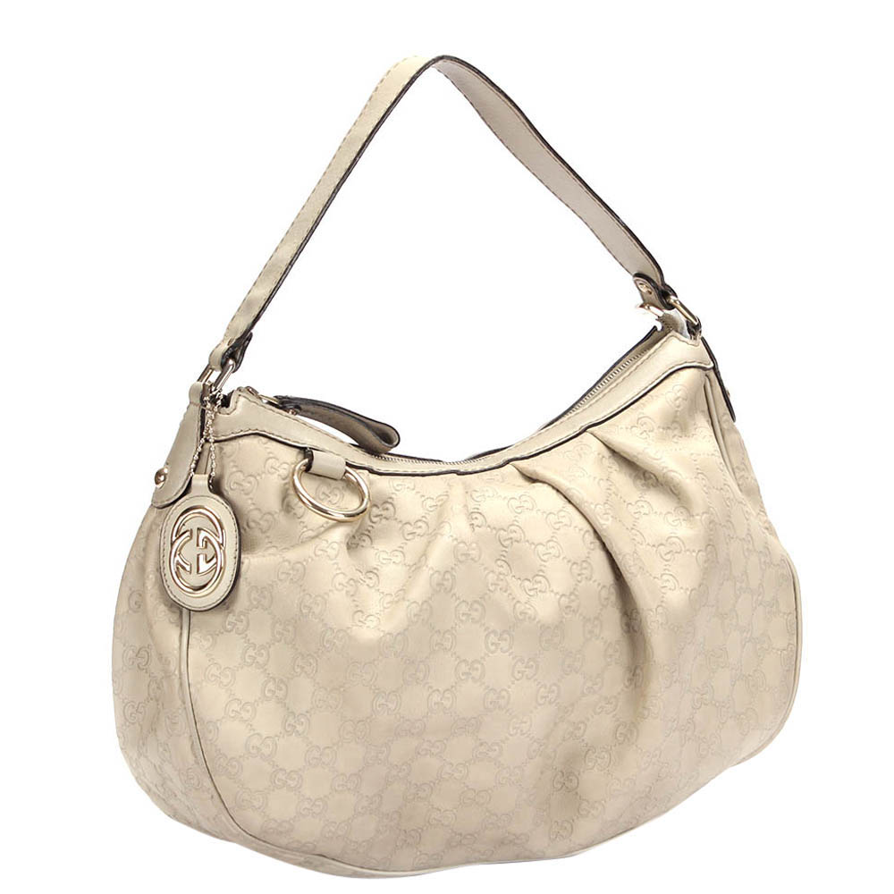 

Gucci White Guccissima Leather Sukey Tote Bag