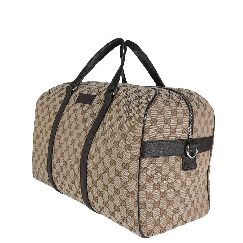 

Gucci Tan/Brown GG Canvas Duffle Bag