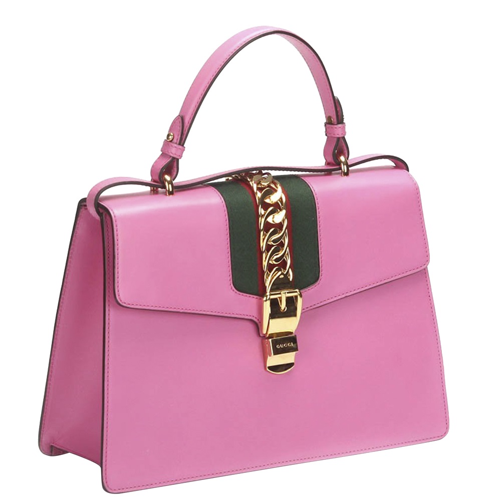 

Gucci Pink Leather  Sylvie Shoulder Bag