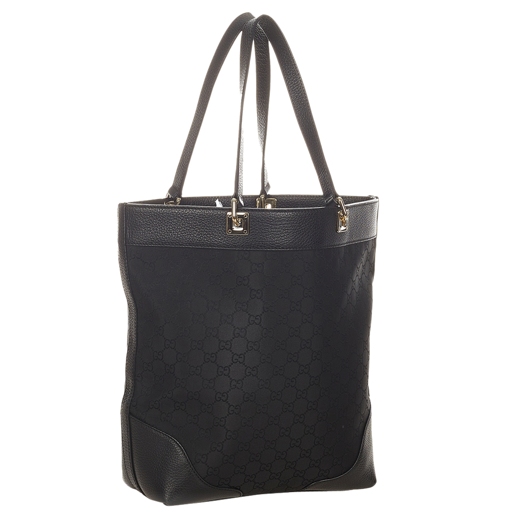 

Gucci Black GG Canvas Tote Bag