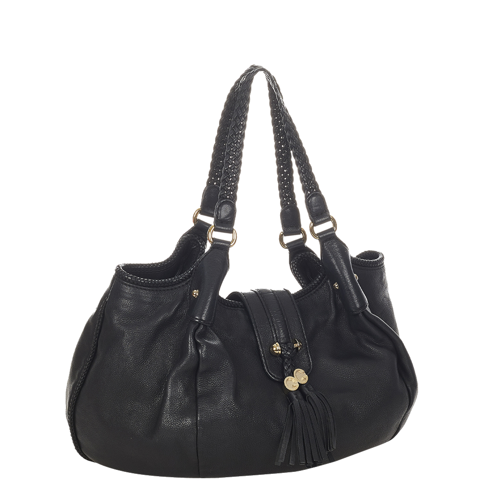 

Gucci Black Leather Marrakech Hobo Bag