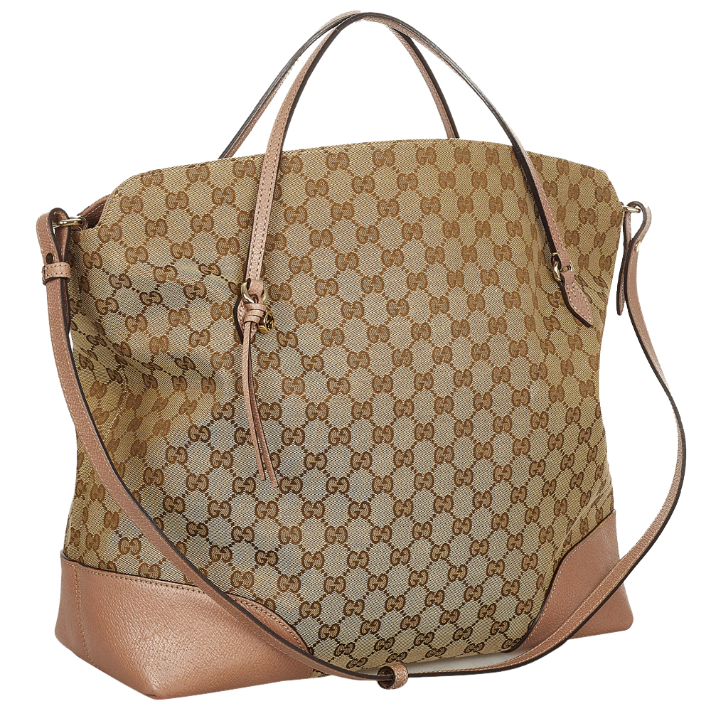 

Gucci Brown/Beige GG Canvas Leather Bree Satchel Bag