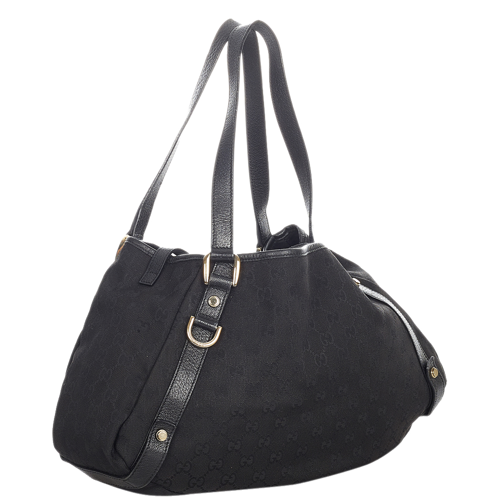 

Gucci Black GG Canvas Fabric Pelham Tote Bag