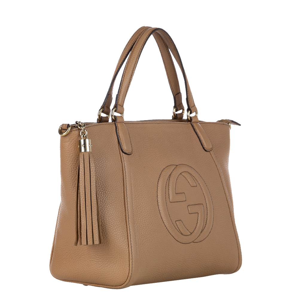 

Gucci Beige Leather Soho Cellarius Bag