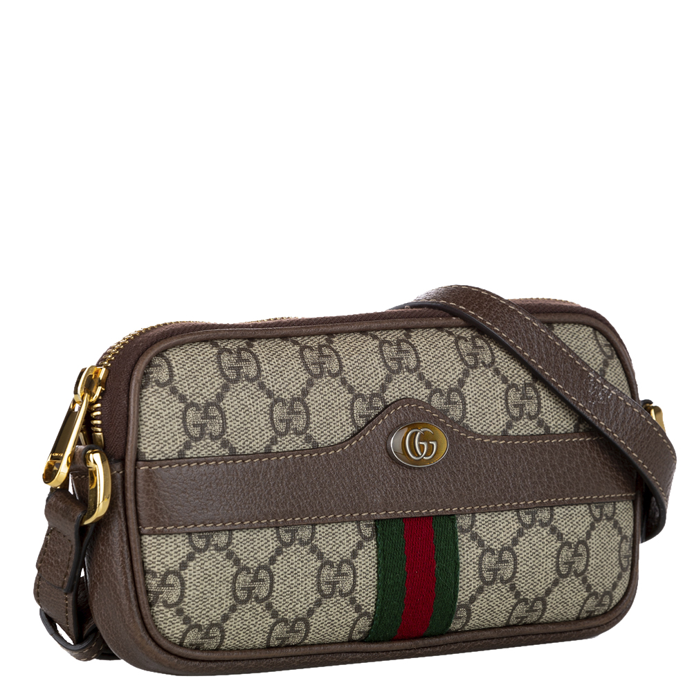 

Gucci GG Supreme Canvas Ophidia Mini Camera Bag, Brown