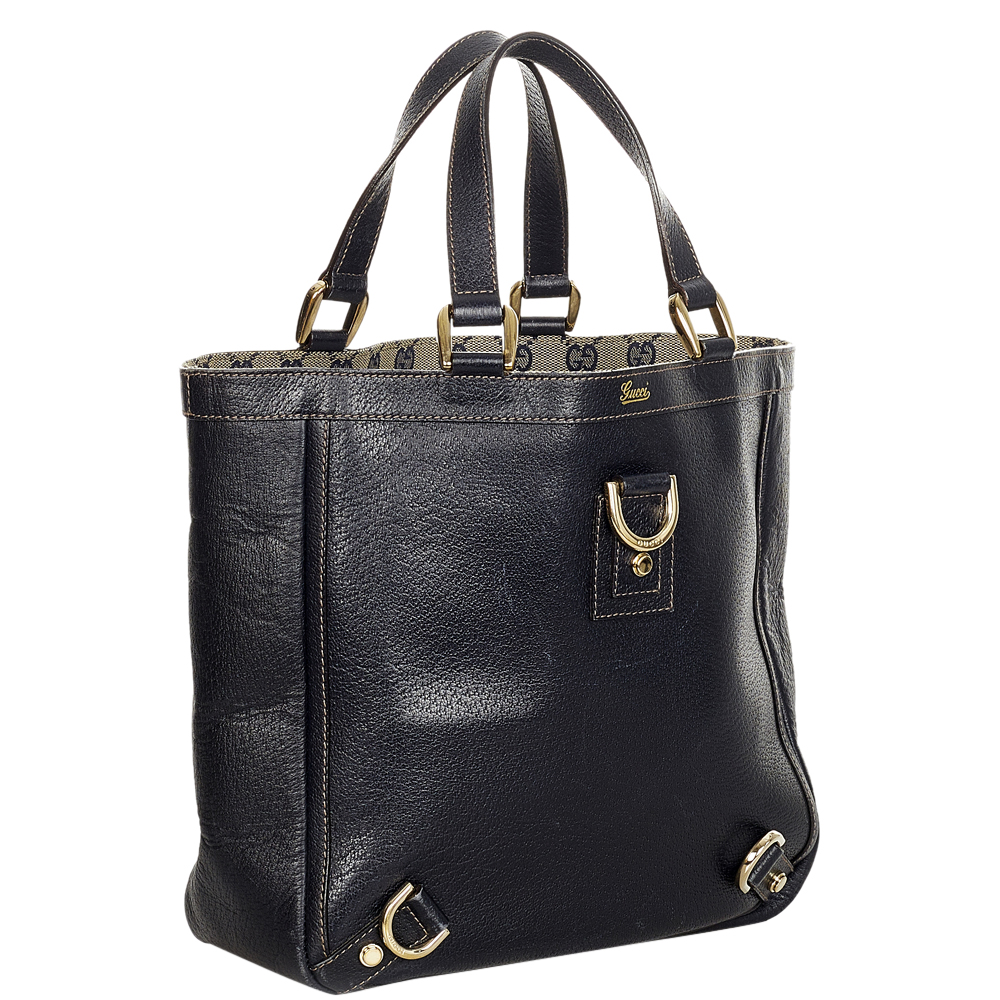 

Gucci Black Calf Leather Abbey D-Ring Tote Bag