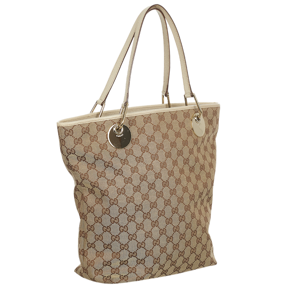 

Gucci Brown/Beige GG Canvas Fabric Eclipse Tote Bag