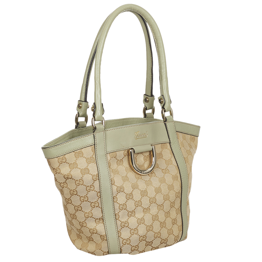 

Gucci Brown/Beige Canvas Fabric Abbey D-Ring Shoulder Bag