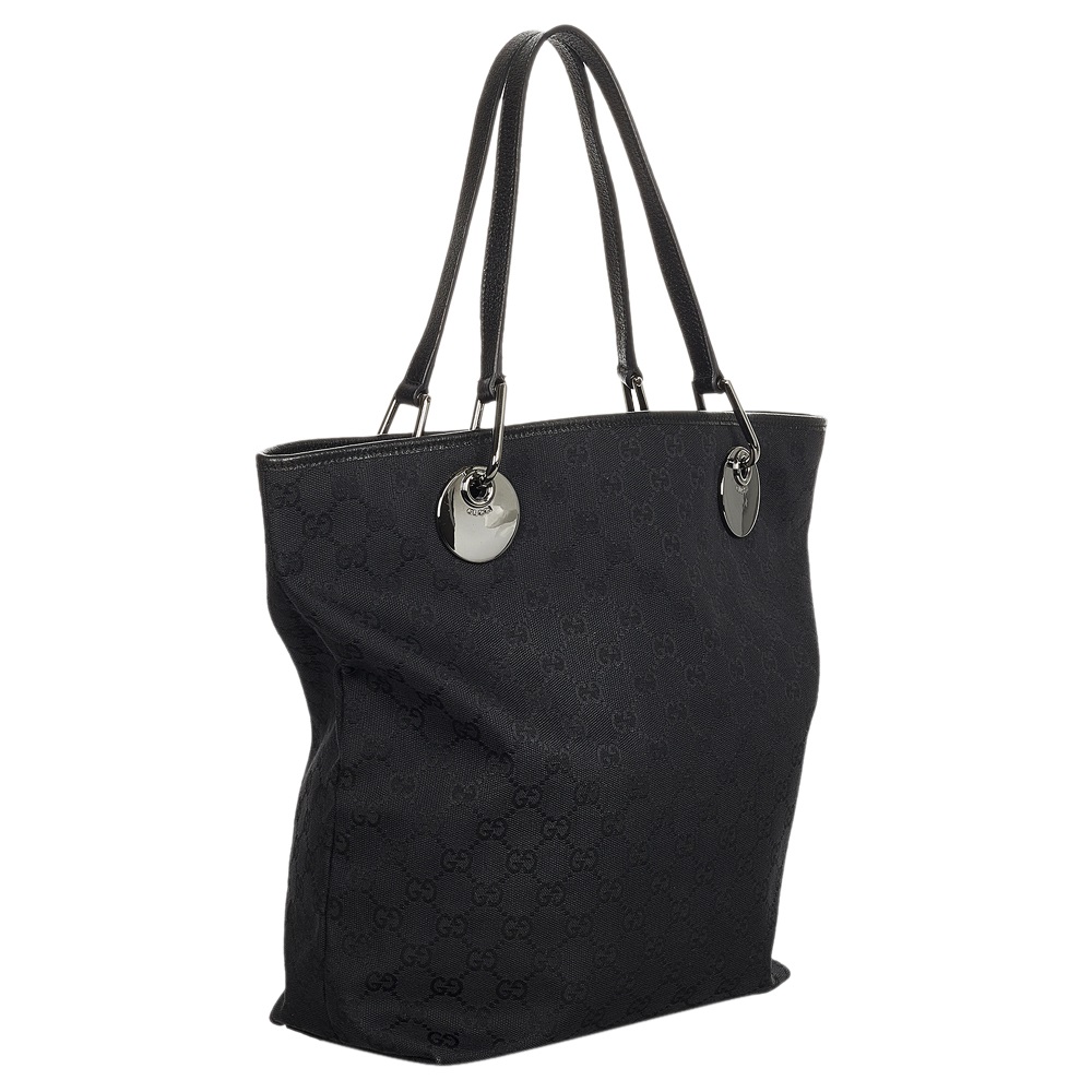 

Gucci Black GG Canvas Fabric Eclipse Tote Bag