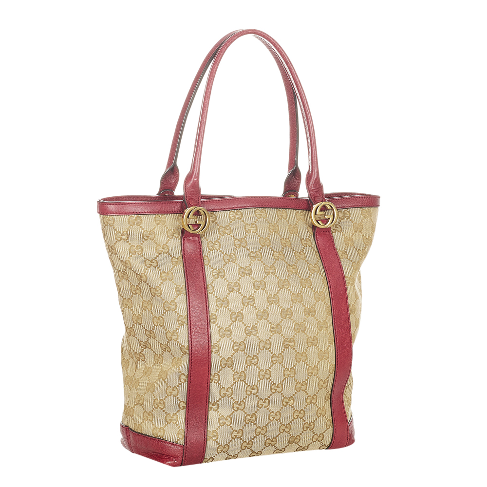 

Gucci Brown/Beige Canvas Fabric GG Twins Tote Bag