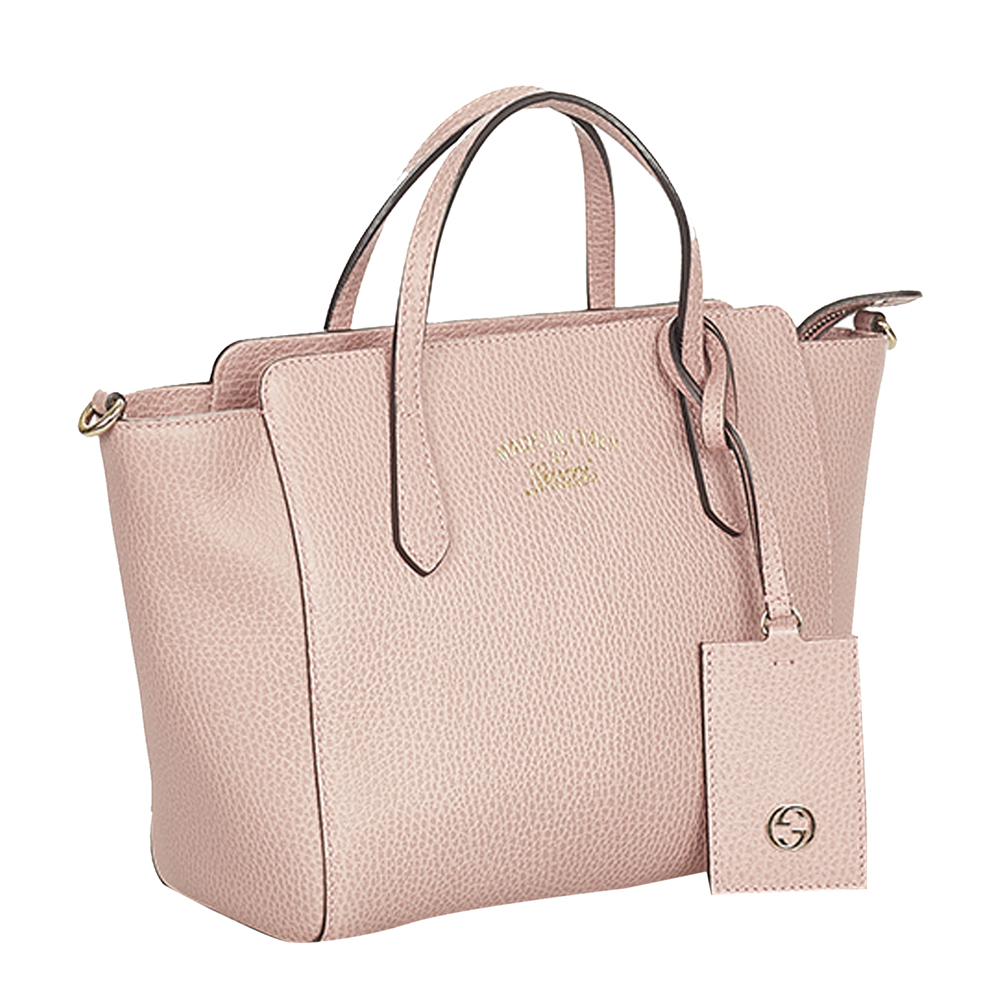 

Gucci Pink Leather Swing Satchel Bag
