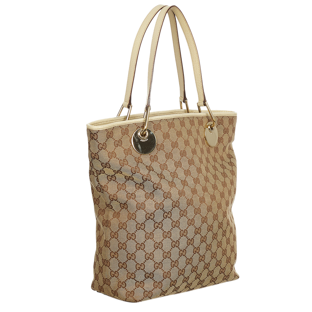 

Gucci Brown/Beige GG Canvas Fabric Eclipse Tote Bag