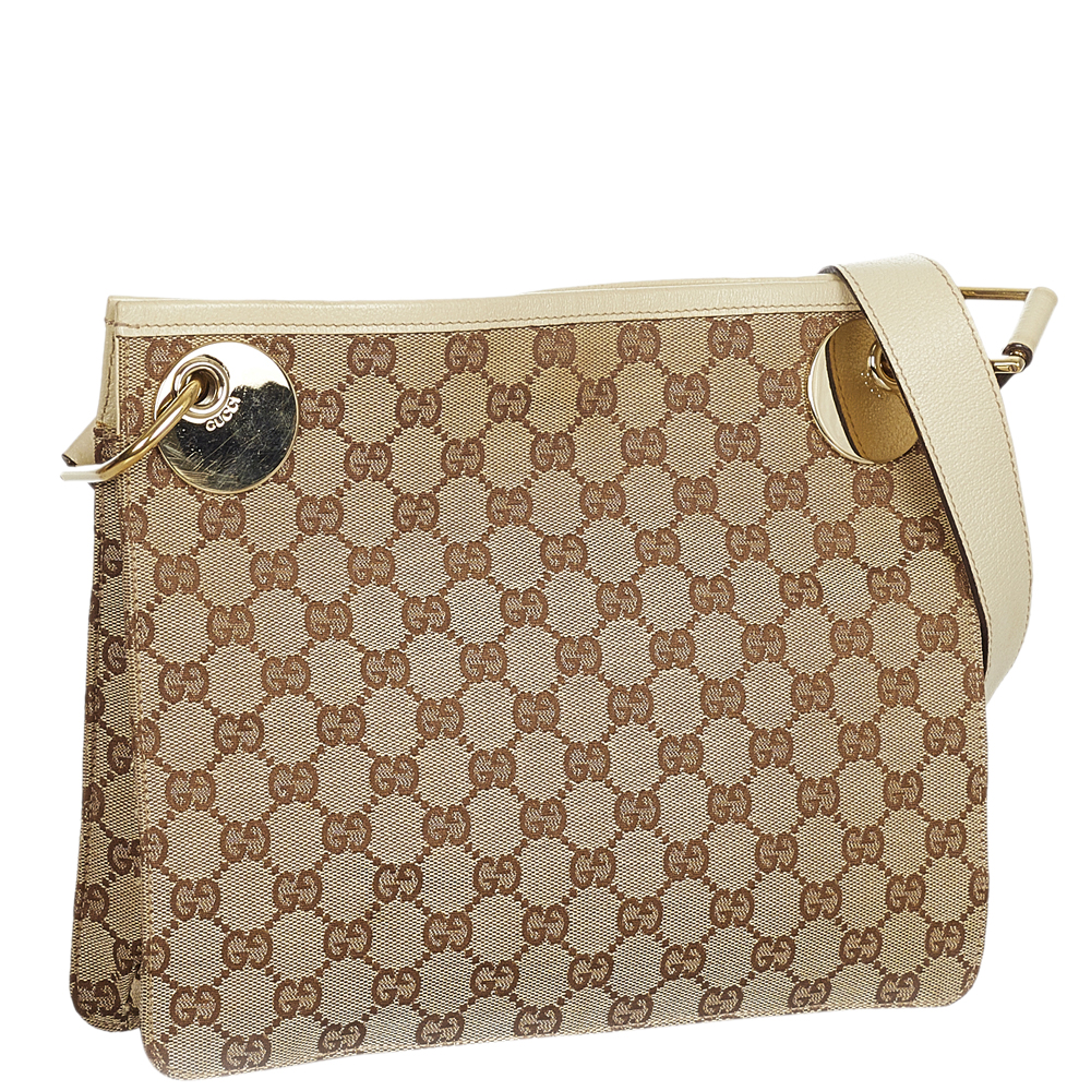 

Gucci Brown/Beige GG Canvas Fabric Eclipse Shoulder Bag