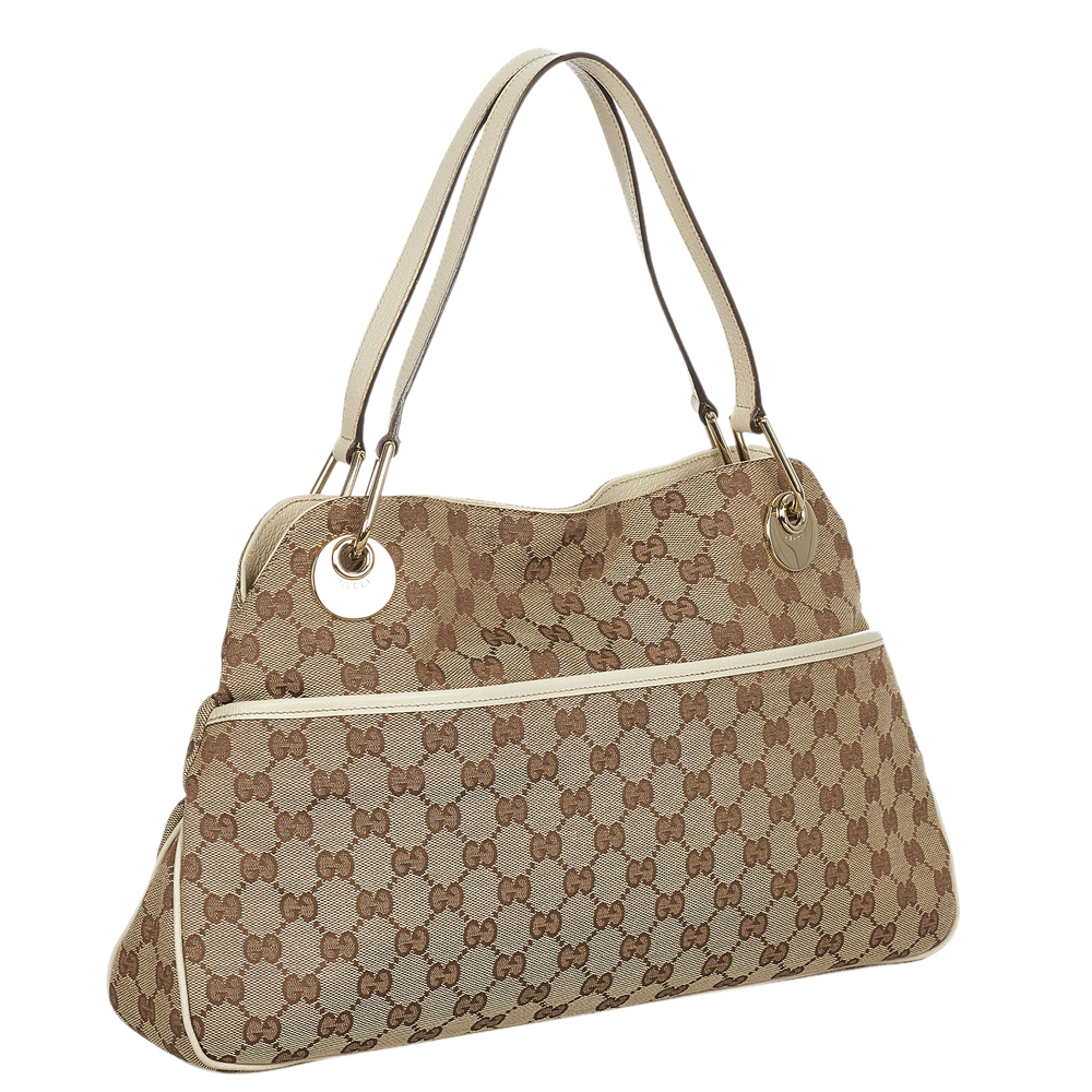 

Gucci Brown/Beige GG Canvas Fabric Eclipse Shoulder Bag