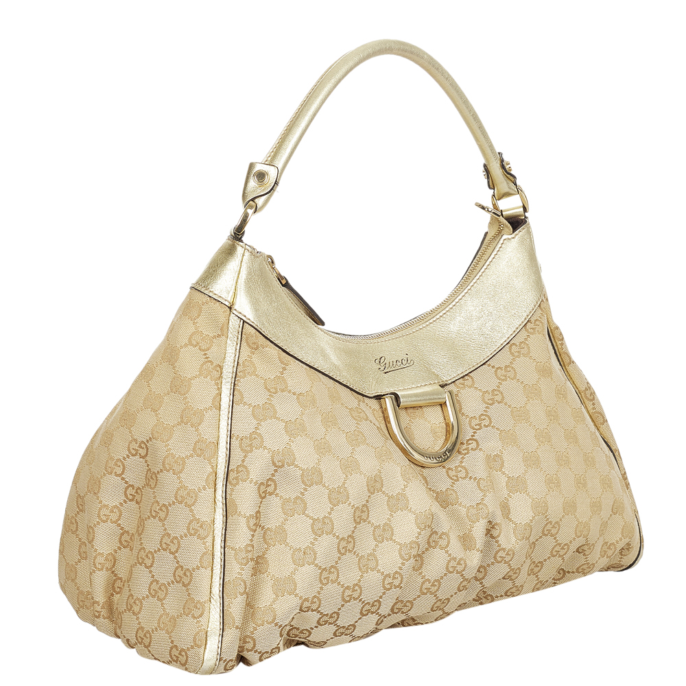 

Gucci Beige GG Canvas Abbey D-Ring Shoulder Bag