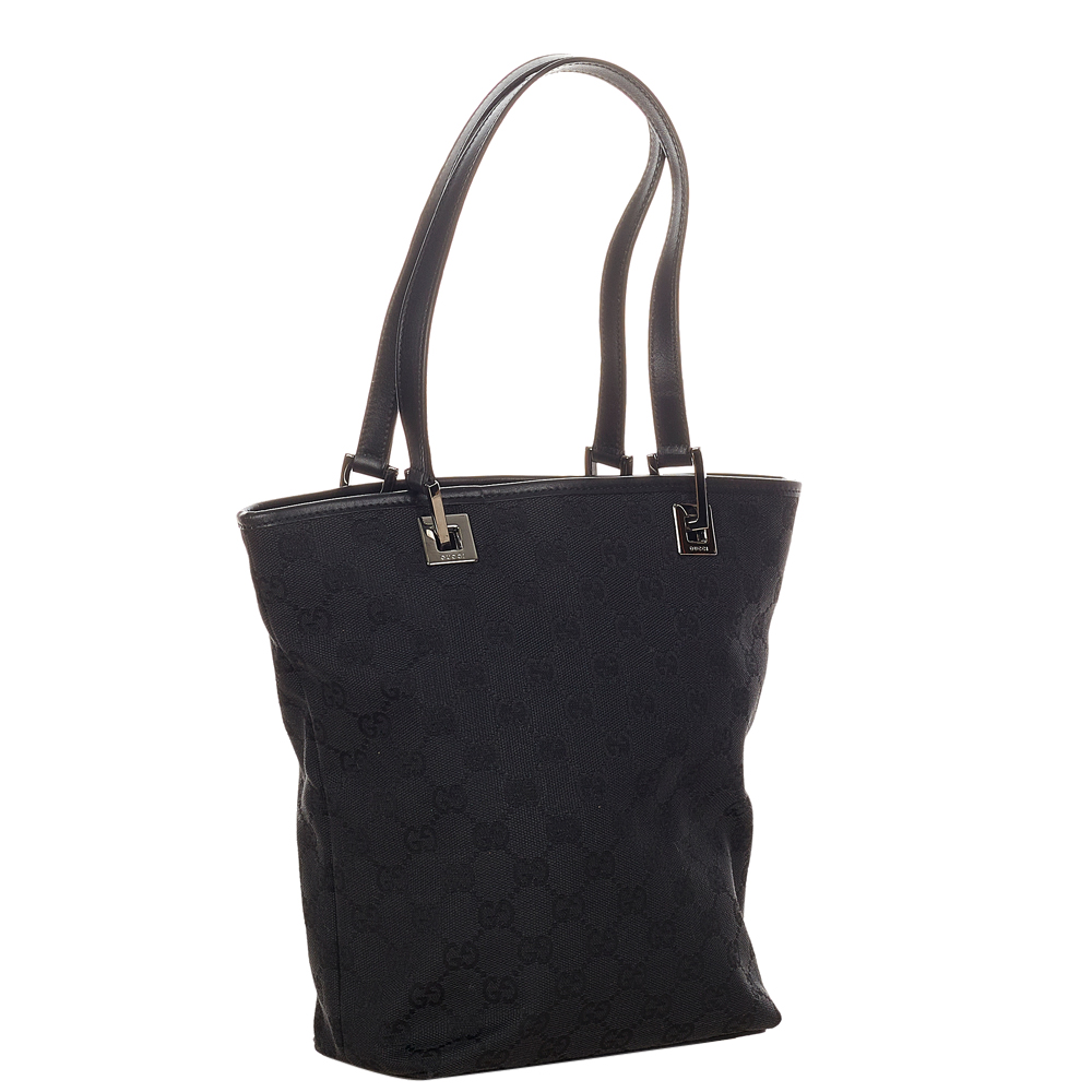 

Gucci Black GG Canvas Shoulder Bag