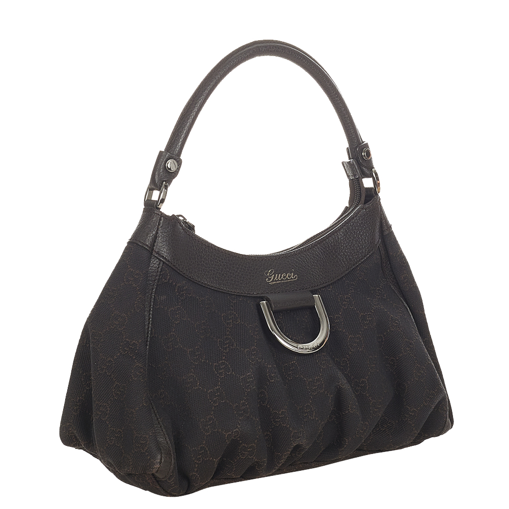 

Gucci Black Canvas Fabric Abbey D-Ring Shoulder Bag