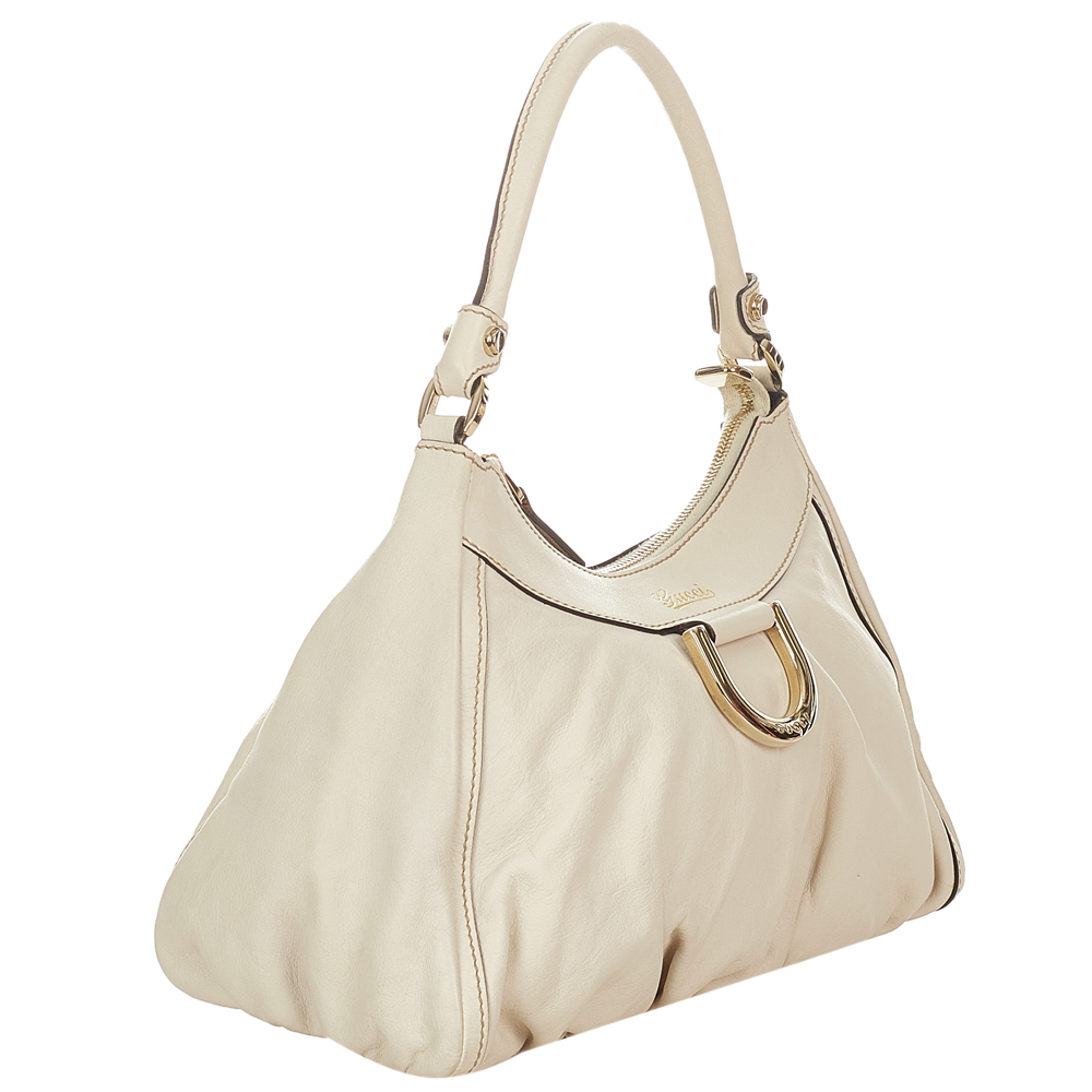 

Gucci White Calf Leather Abbey D-Ring Shoulder Bag