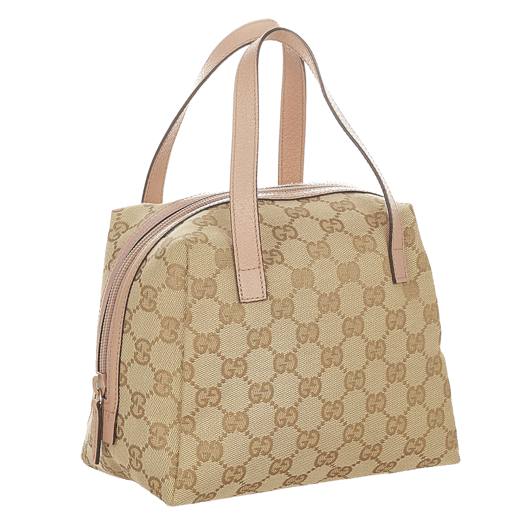 

Gucci Brown/Beige GG Canvas Top Handle Bag