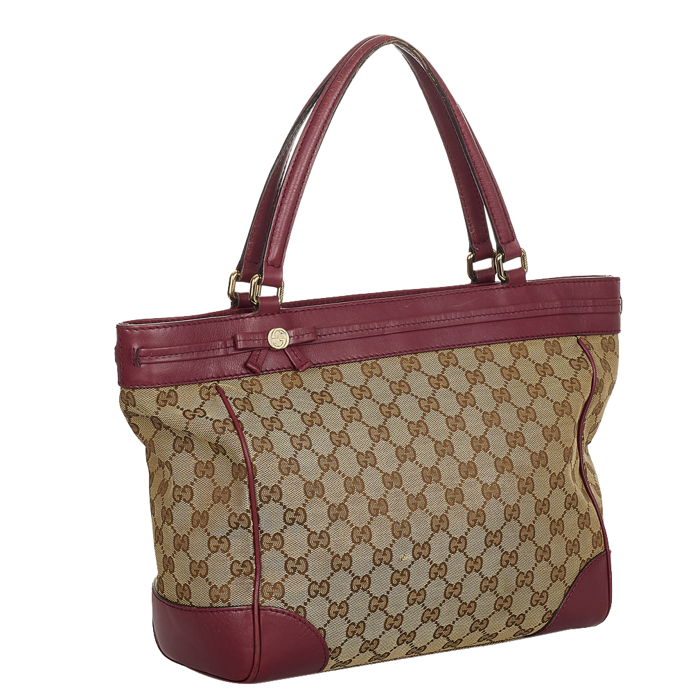 

Gucci Brown/Beige GG Canvas Mayfair Tote Bag