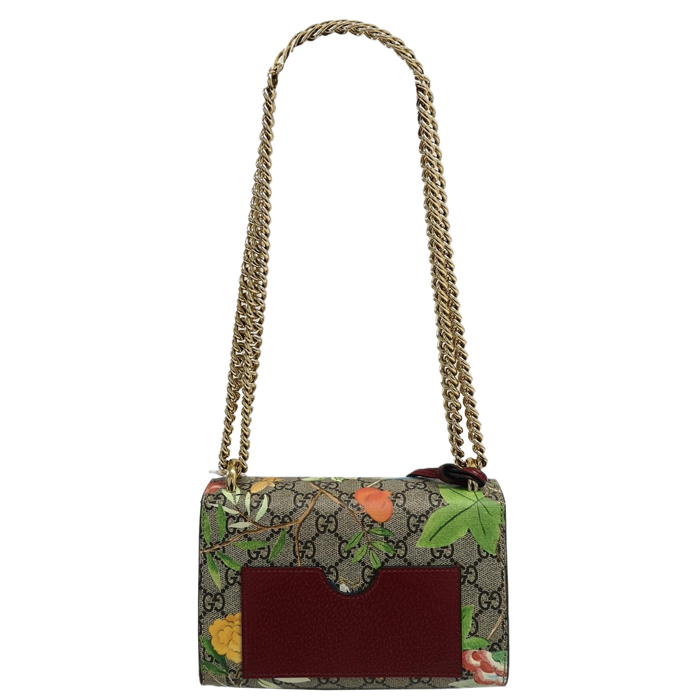 

Gucci Brown/Beige GG Supreme Canvas Tian Padlock Crossbody Bag, Multicolor