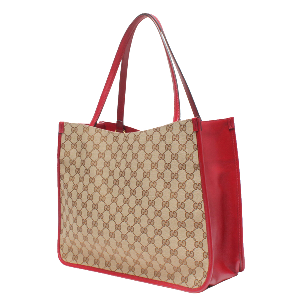 

Gucci Beige GG Canvas Horsebit 1955 Tote Bag