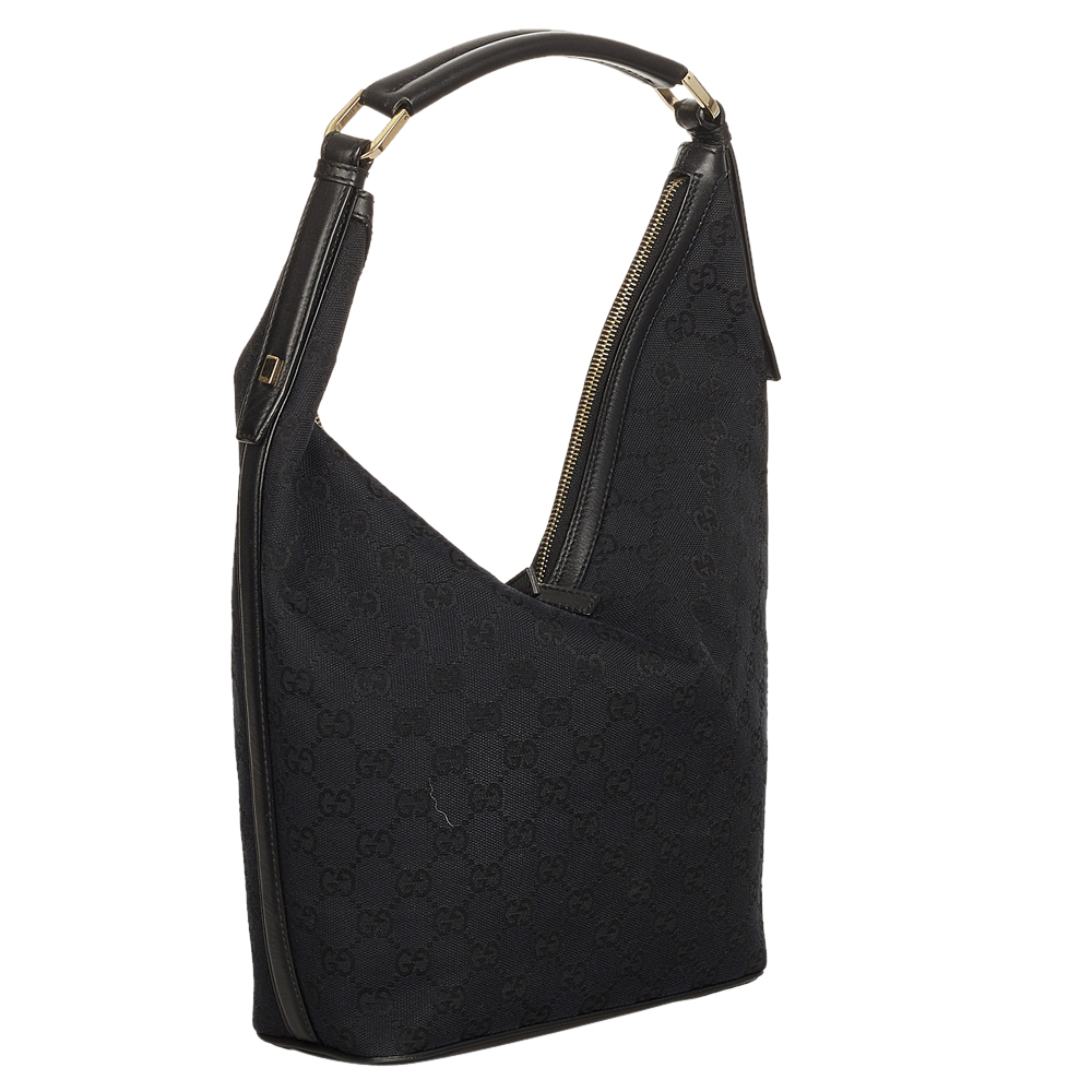 

Gucci Black GG Canvas Shoulder Bag