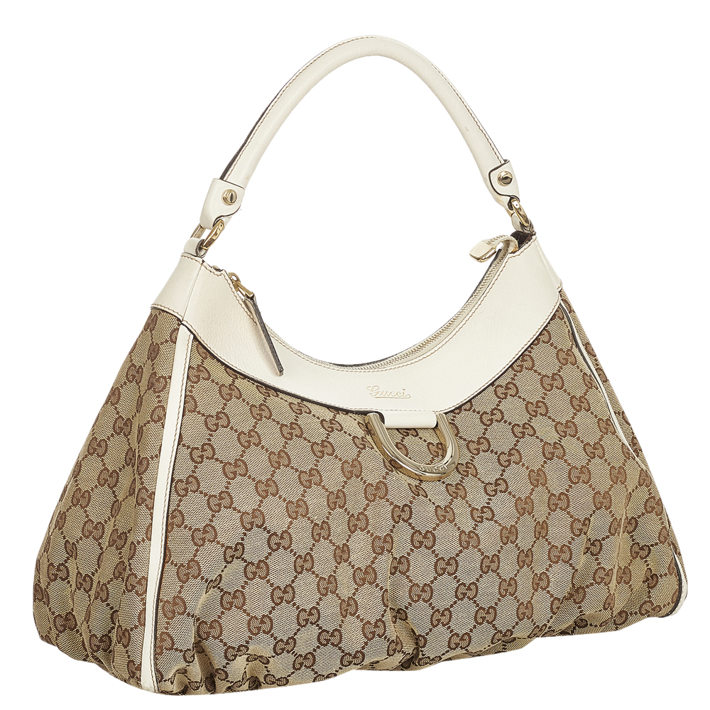 

Gucci Brown/Beige GG Canvas Fabric Abbey D-Ring Shoulder Bag