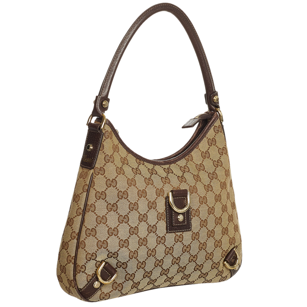 

Gucci Brown/Beige GG Canvas Fabric Abbey D-Ring Shoulder Bag