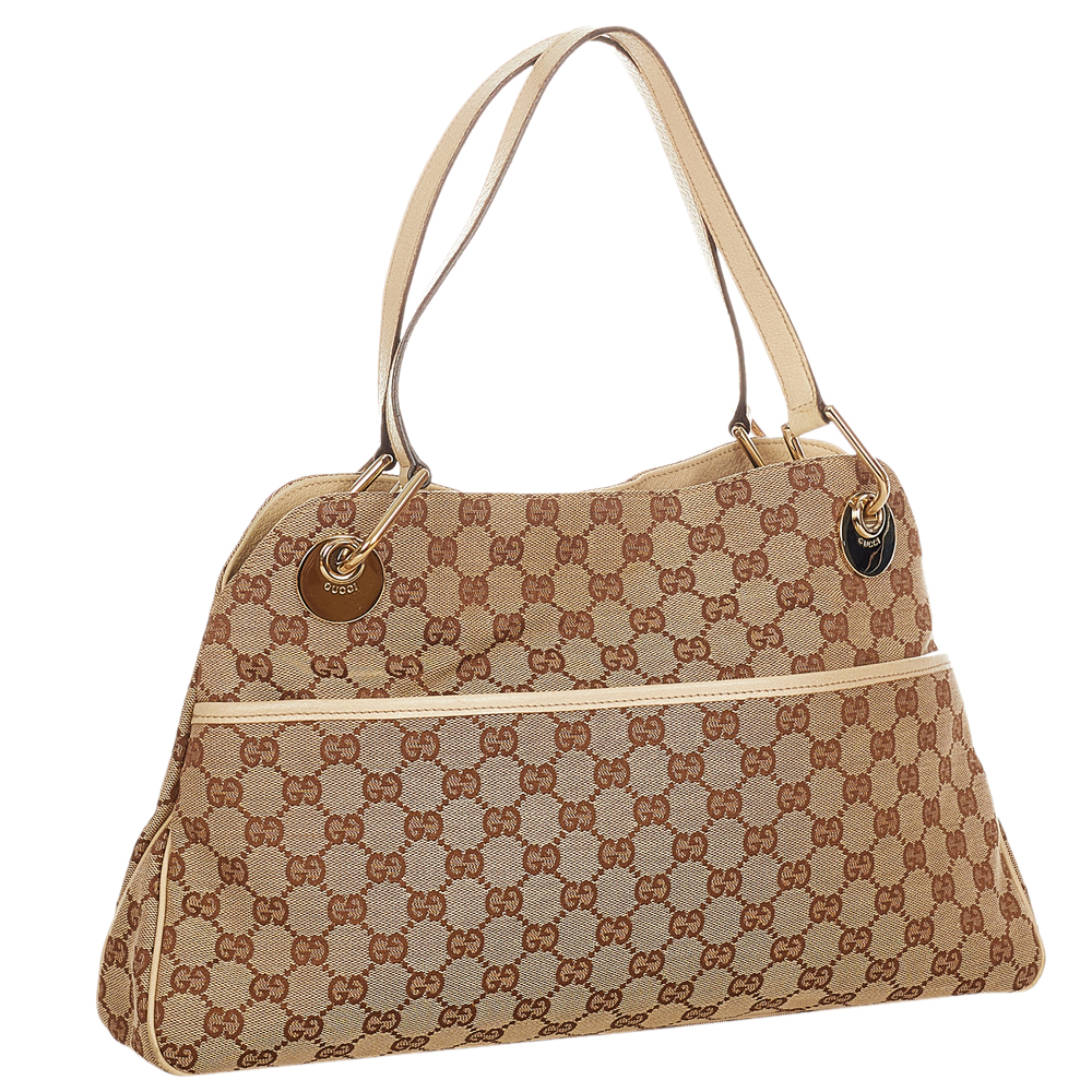 

Gucci Brown/Beige GG Canvas Fabric Eclipse Shoulder Bag