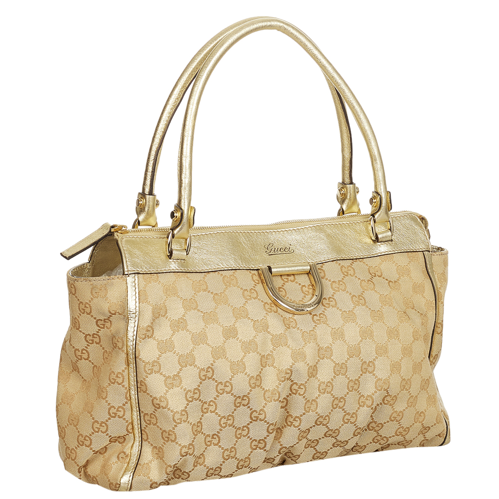 

Gucci Brown/Beige GG Canvas Fabric Abbey D-Ring Shoulder Bag