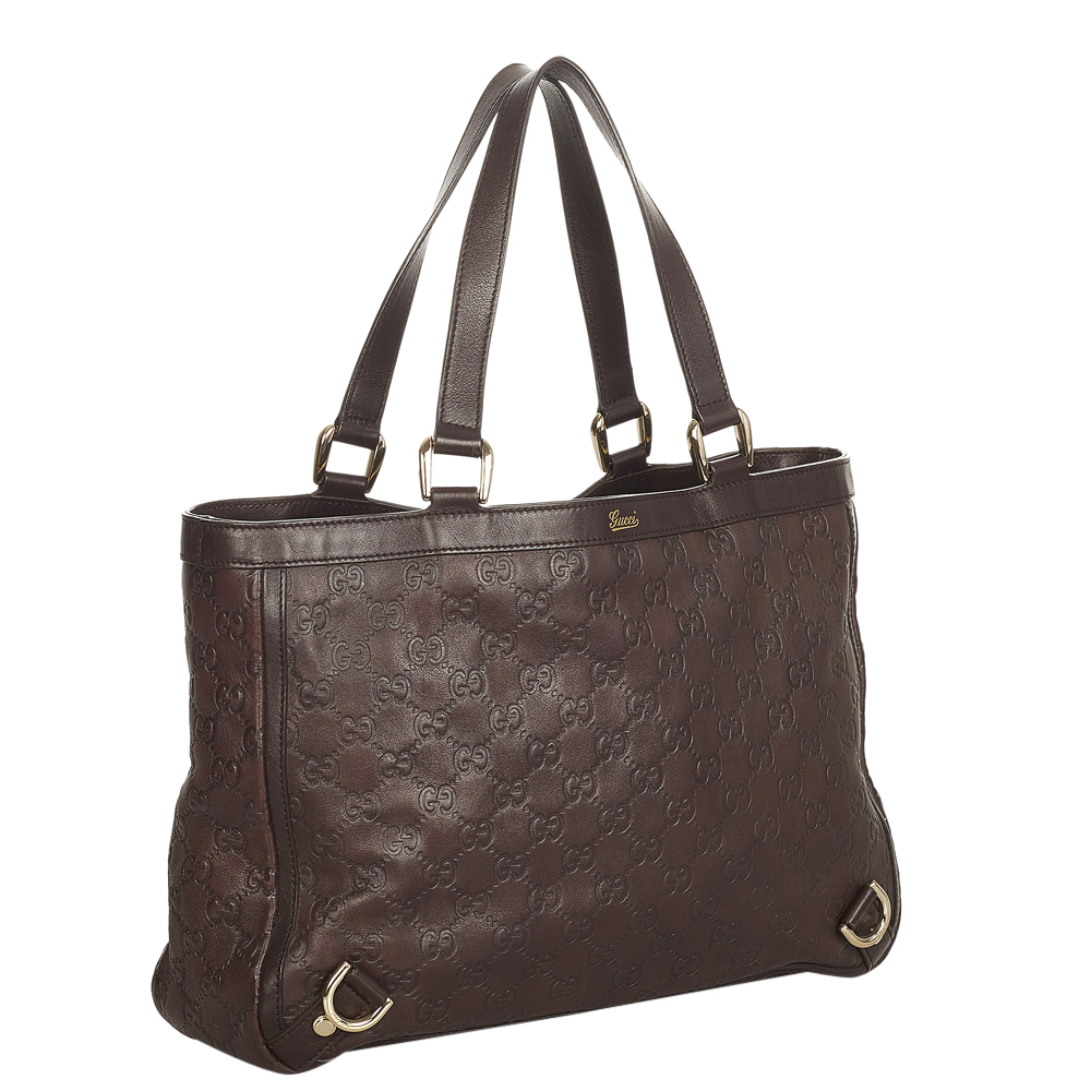 

Gucci Brown Leather Abbey D-Ring Shoulder Bag
