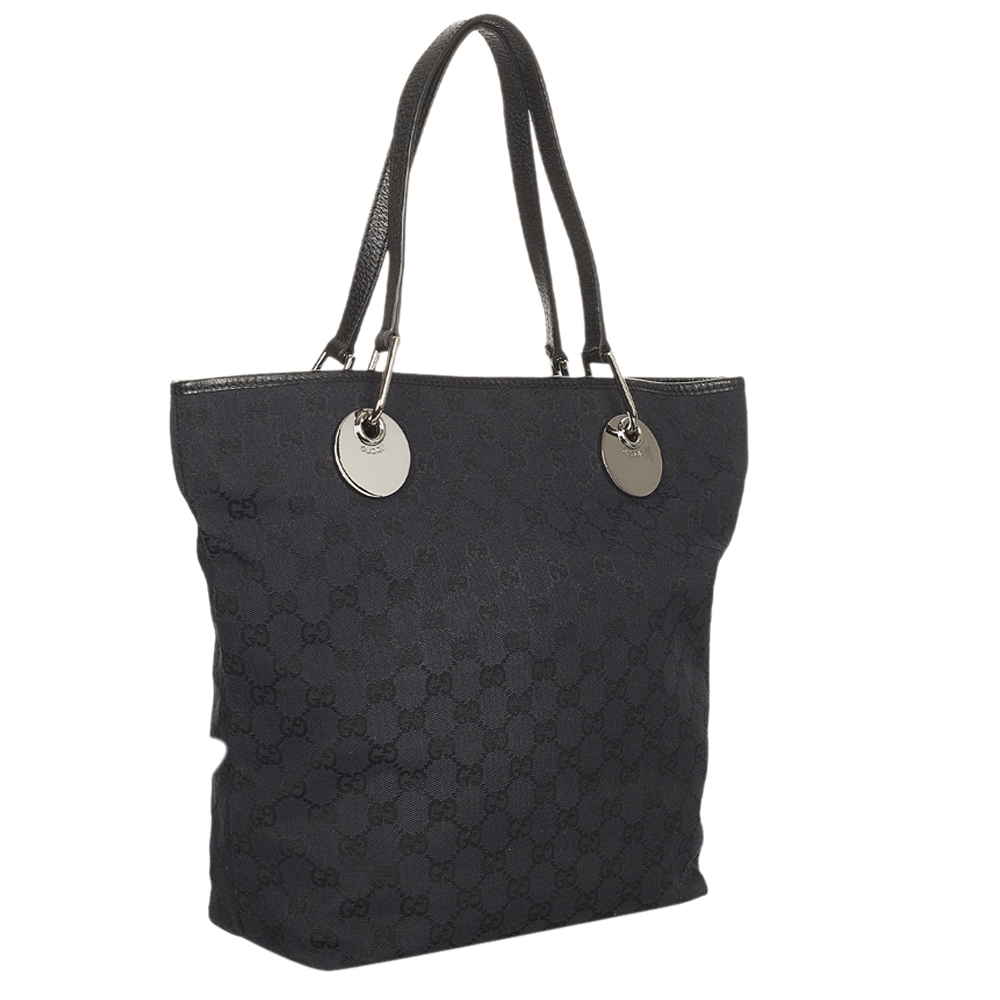 

Gucci Black GG Canvas Fabric Eclipse Tote Bag
