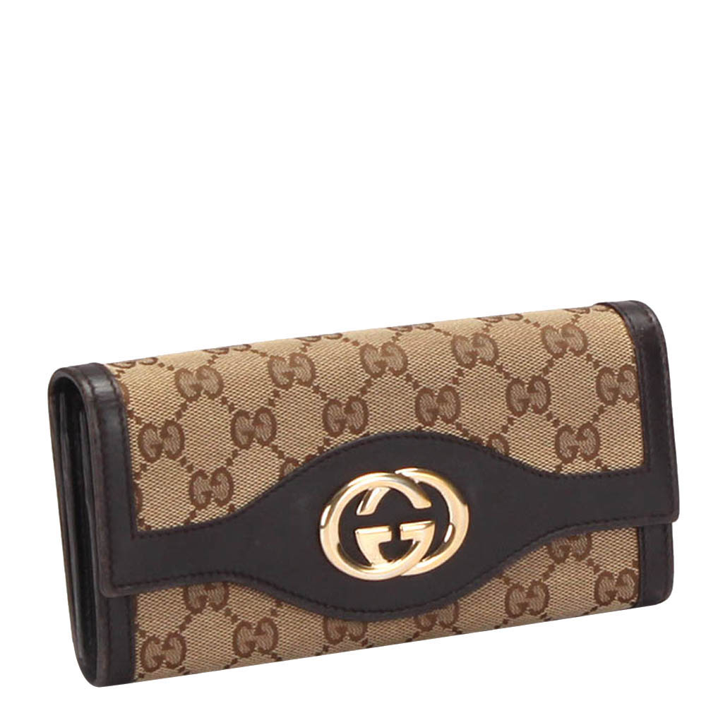 

Gucci Brown GG Canvas Long Wallet
