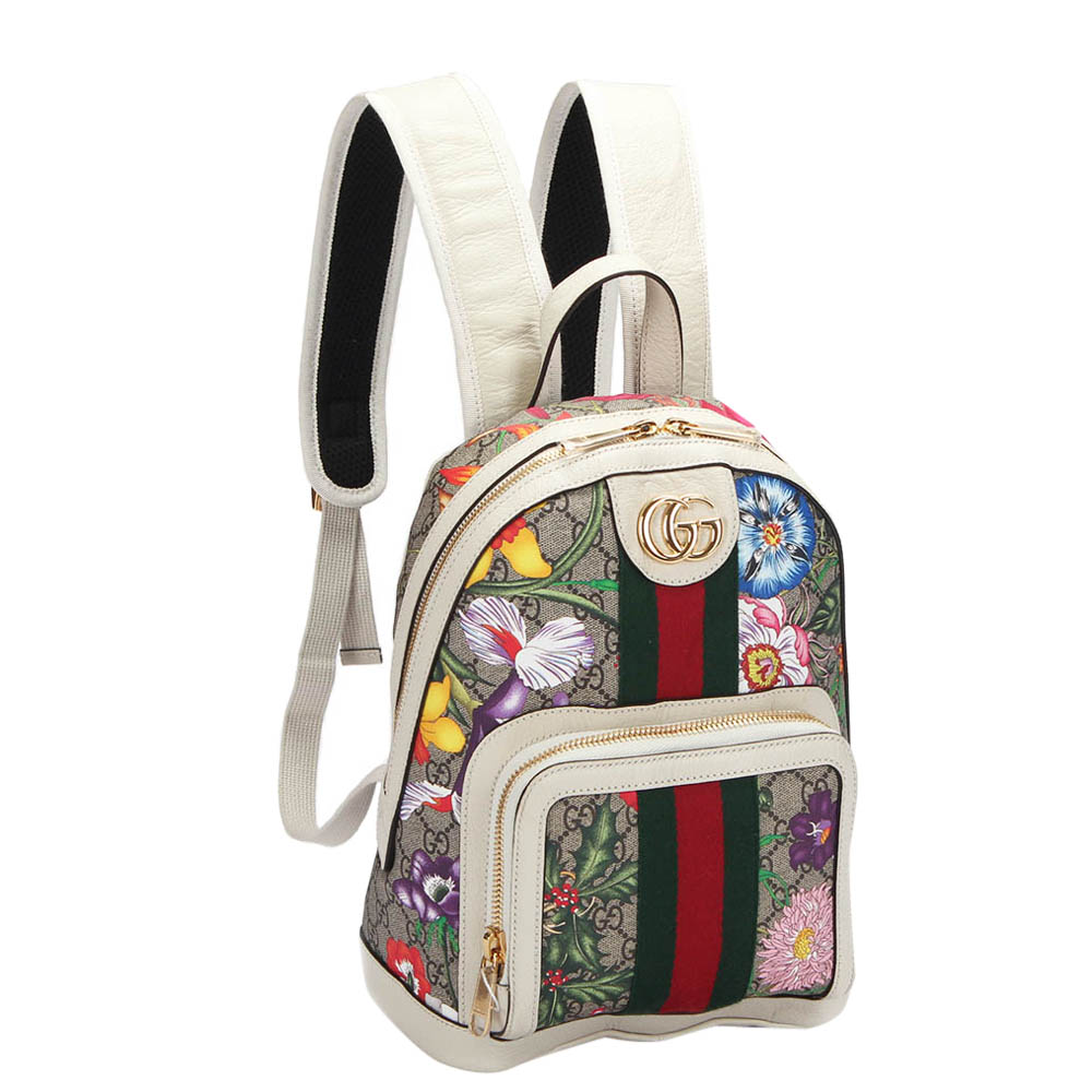 

Gucci Multicolor GG Flora Canvas Ophidia  Backpack