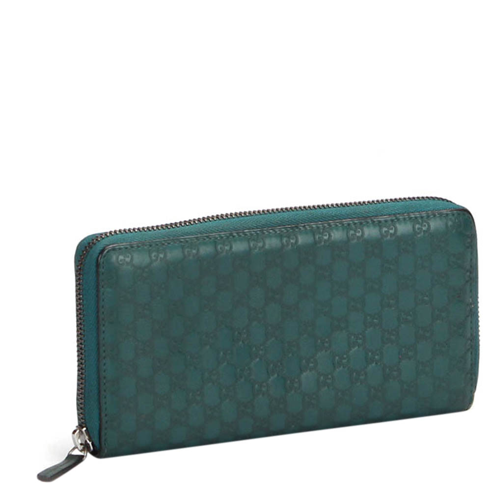 

Gucci Green Microguccissima Leather Continental Wallet