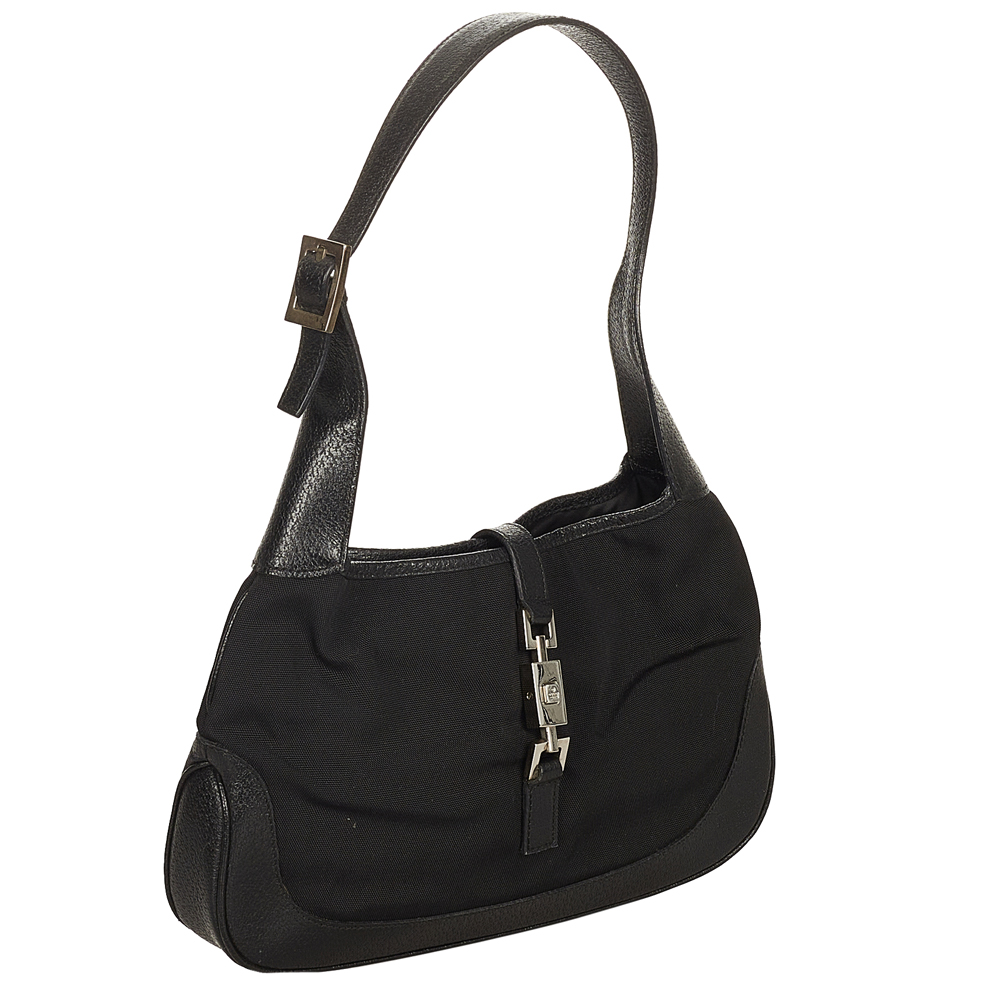

Gucci Black Canvas Fabric Jackie Shoulder Bag