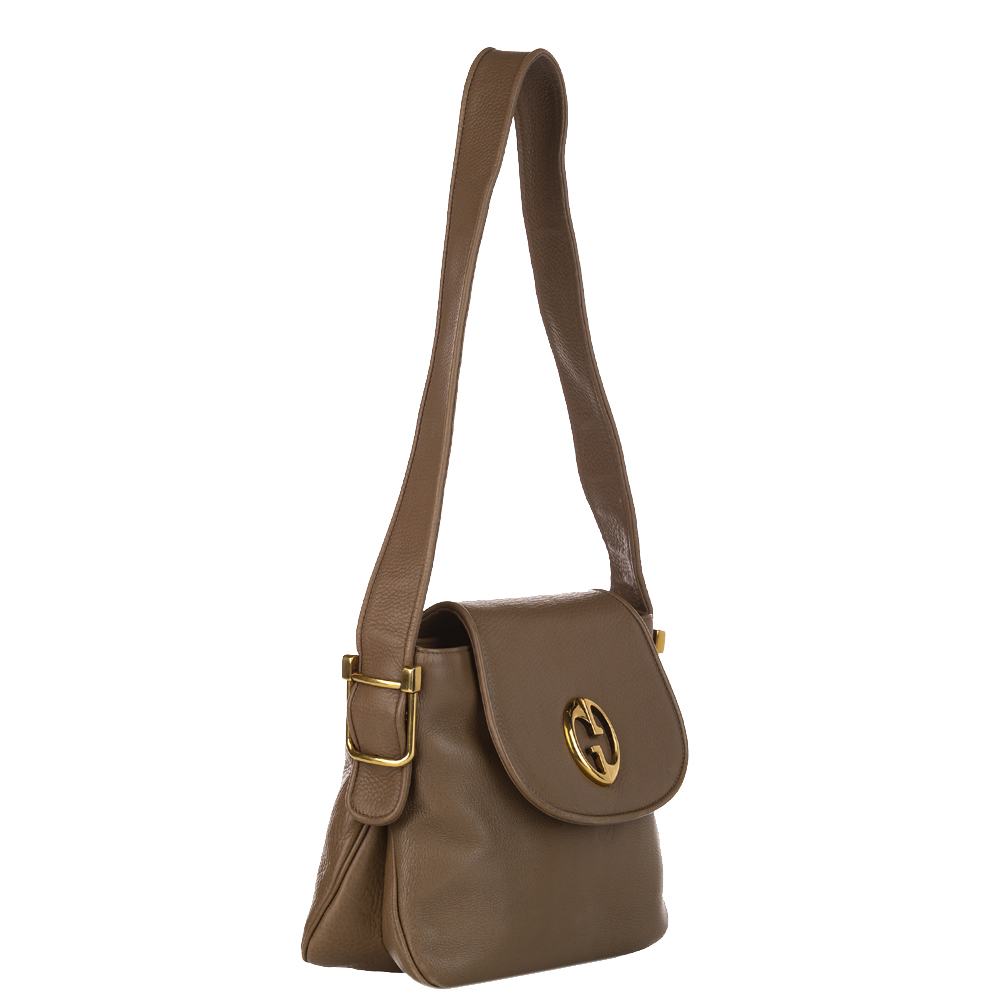 

Gucci Brown Leather 1973 Shoulder Bag