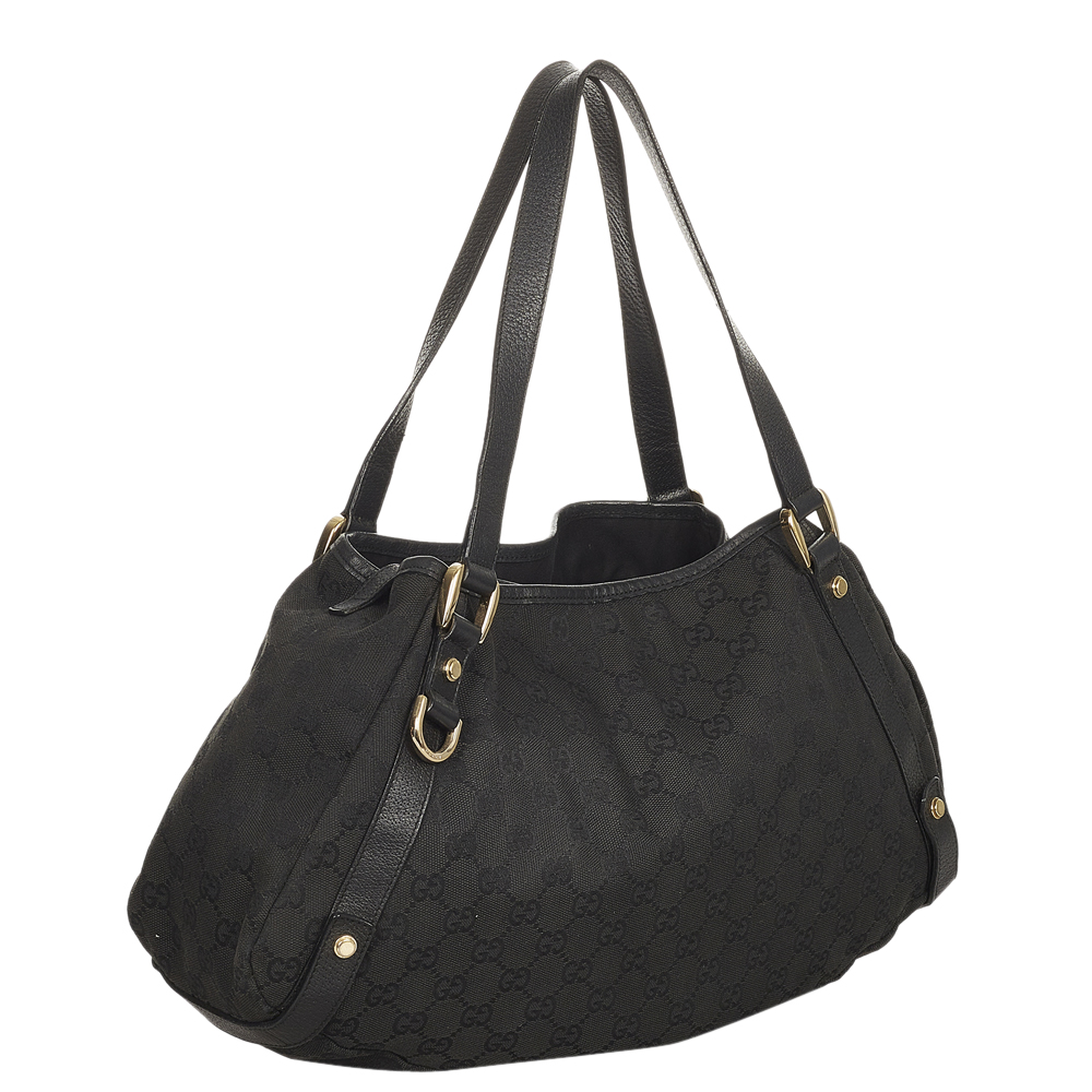 

Gucci Black Canvas Pelham Tote Bag