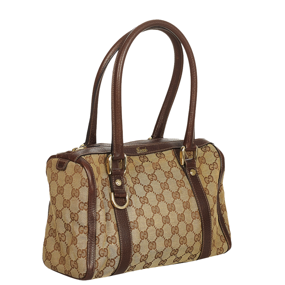 

Gucci Brown/Beige GG Canvas Fabric Abbey Boston Bag