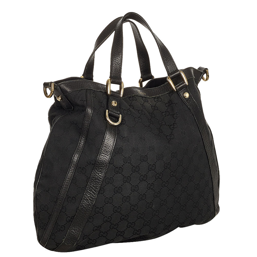 

Gucci Black GG Canvas Abbey Tote Bag