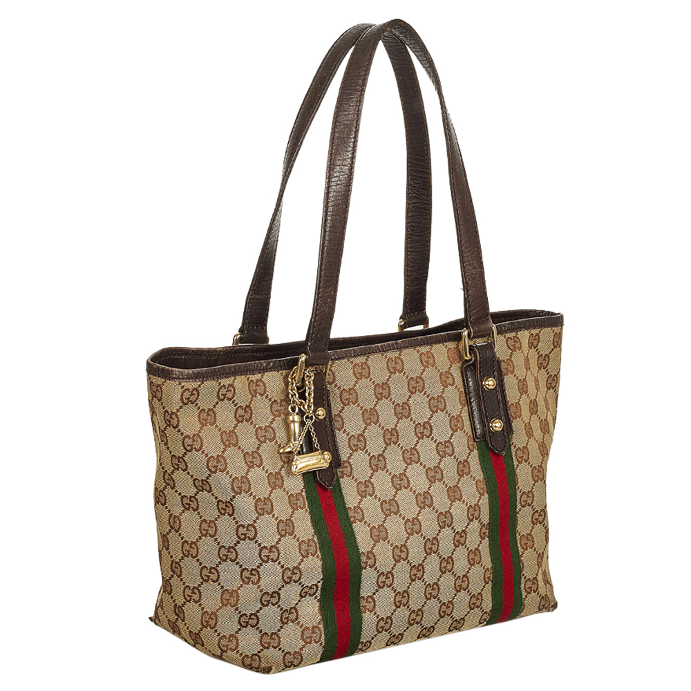 

Gucci Brown GG Canvas Jolicoeur Tote Bag, Beige