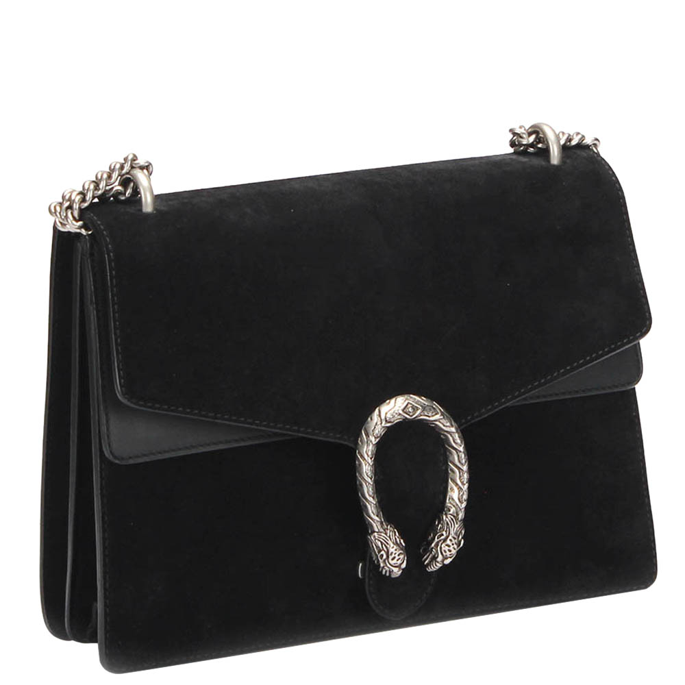 

Gucci Black Velvet Medium Dionysus Shoulder Bag