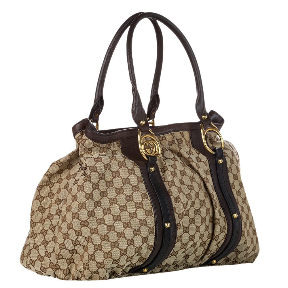 

Gucci Brown/Beige GG Canvas Interlocking G Shoulder Bag