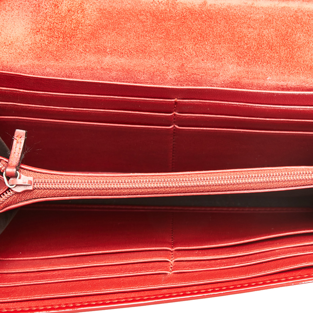 

Gucci Red Microguccissima Patent Leather Nice Wallet